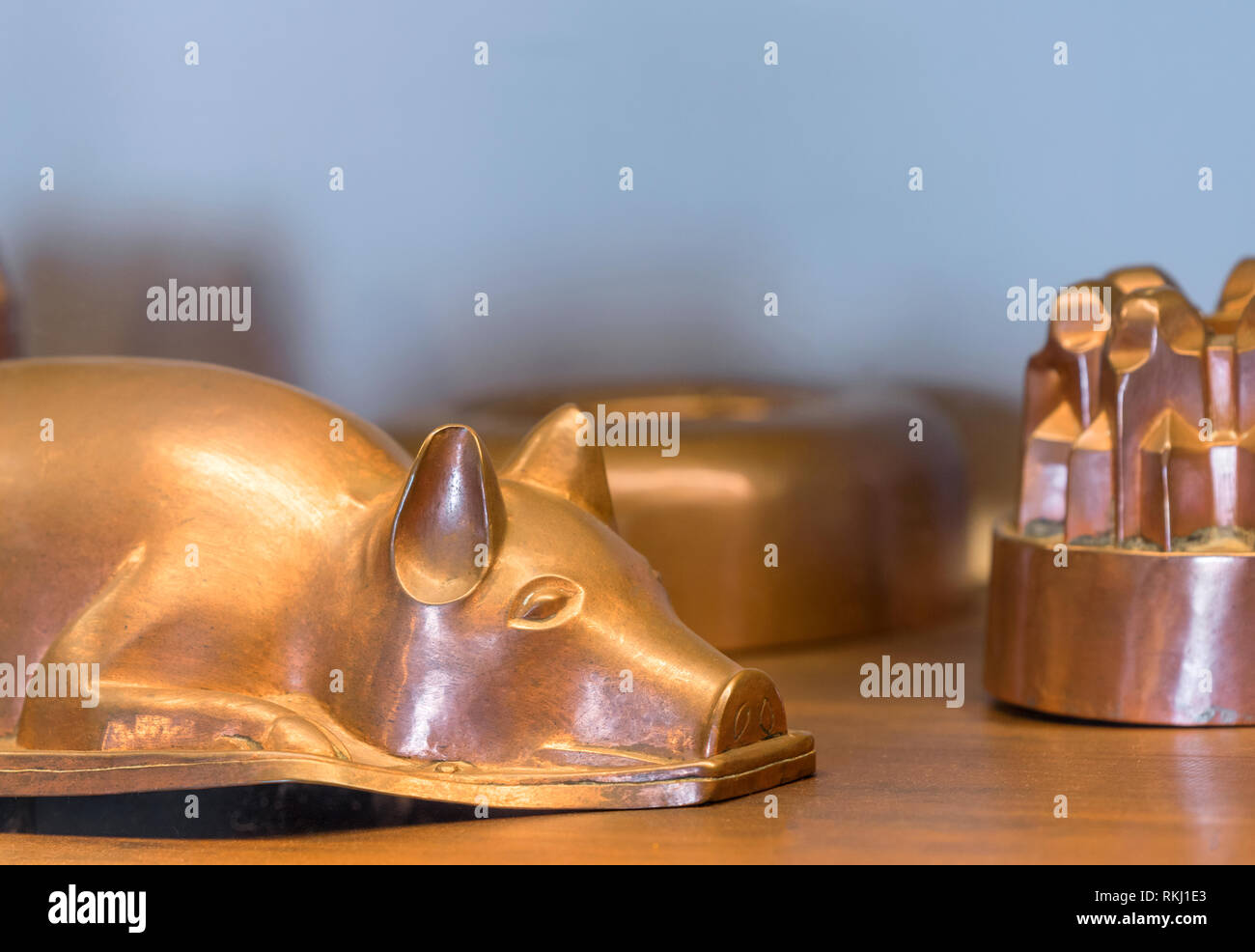 Accessori per la cucina in esposizione in pena palace, Sintra, Portogallo Foto Stock