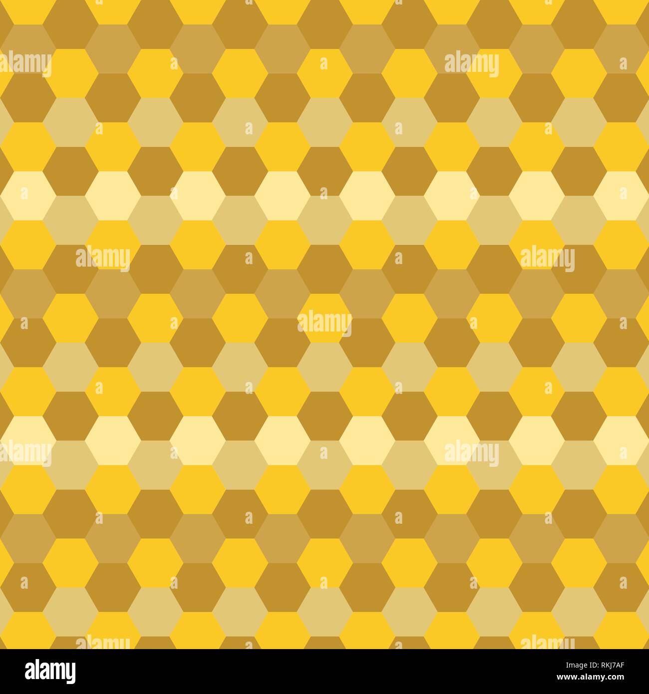 Esagono modello di vettore di mosaico in oro sullo sfondo Illustrazione Vettoriale