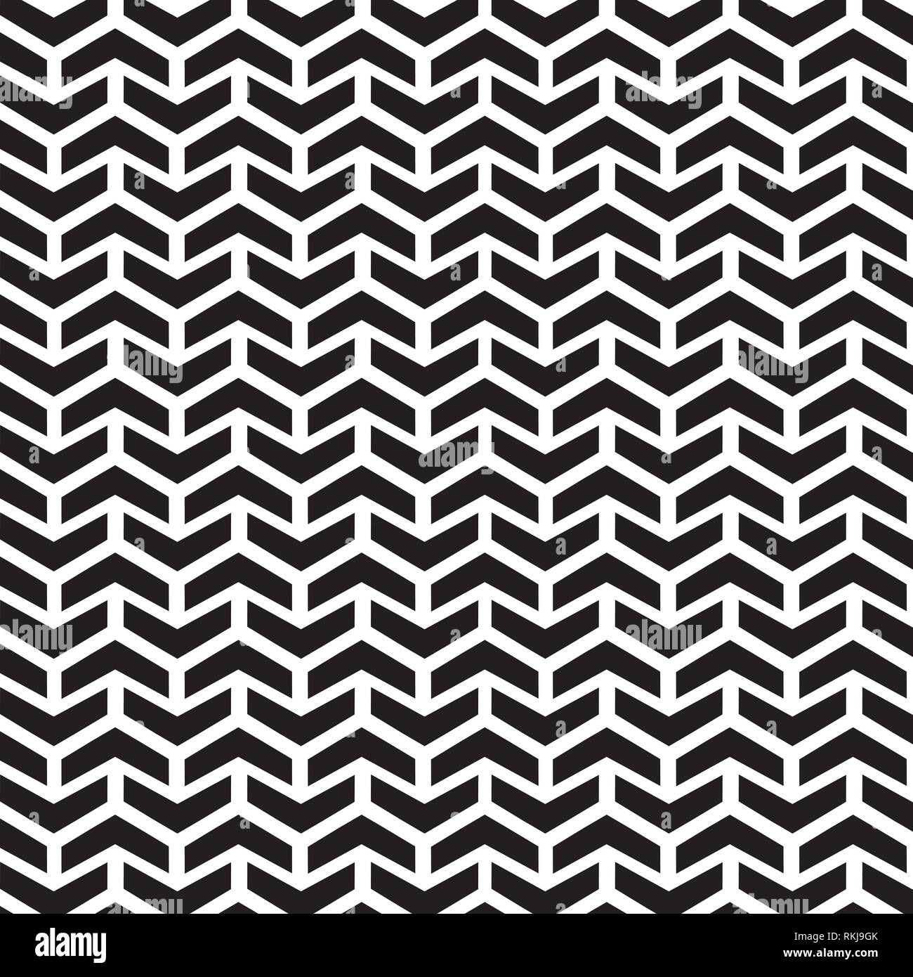 Abstract frecce a zig-zag pattern vettoriali nei colori bianco e nero i colori bianco Illustrazione Vettoriale