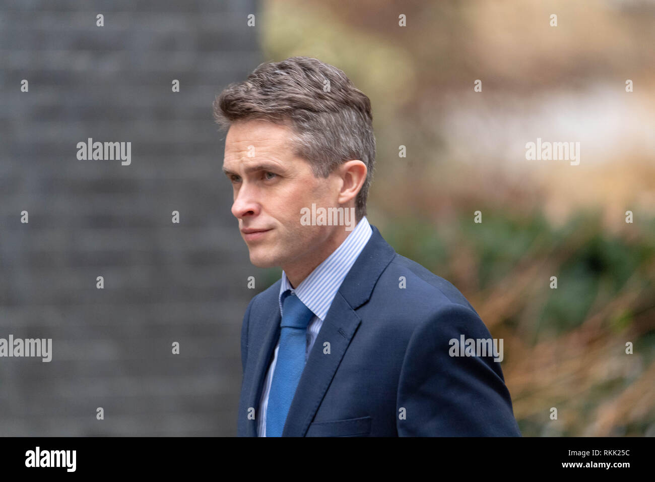 Londra 12 febbraio 2019, Gavin Williamson, MP PC, il Segretario della Difesa, arriva in una riunione del gabinetto a 10 Downing Street, Londra Credit Ian Davidson/Alamy Live News Foto Stock
