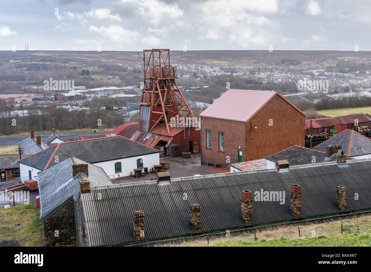 Big Pit National Coal Museum di Blaenavon, Pontypool nel Galles del Sud, Regno Unito Foto Stock