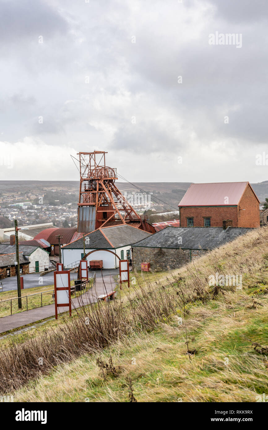 Big Pit National Coal Museum di Blaenavon, Pontypool nel Galles del Sud, Regno Unito Foto Stock