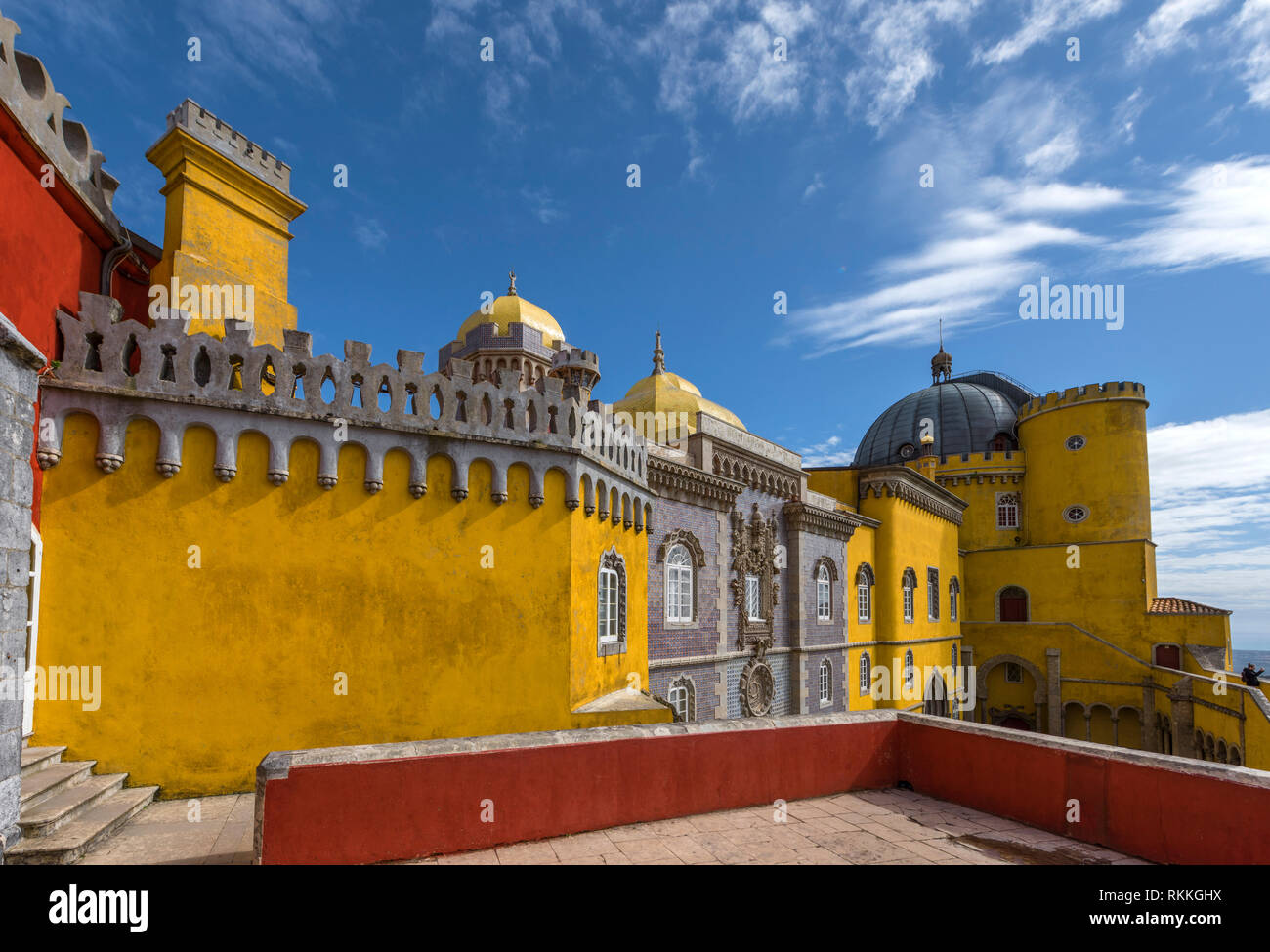 Vista frammentata sulla pena palace. Sintra, Portogallo Foto Stock