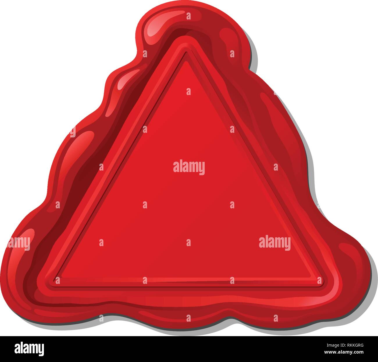 Vettore isolato vintage sigillo di cera forma del timbro Illustrazione Vettoriale