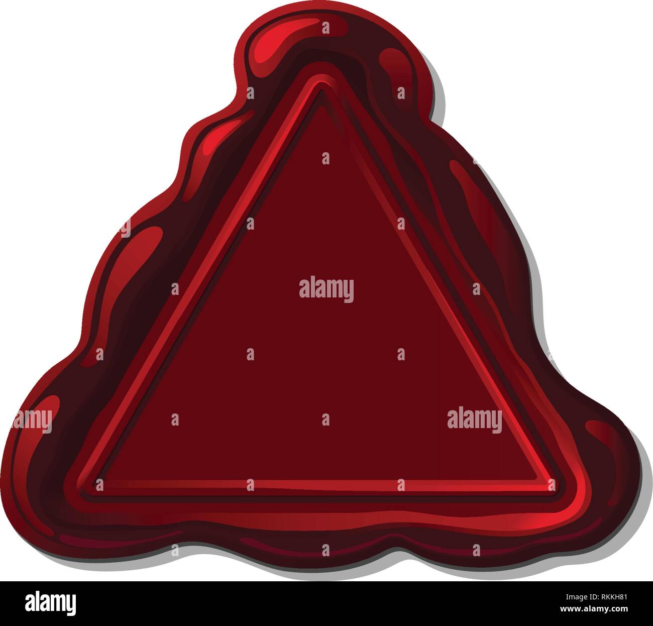 Vettore di sigillo di cera forma del timbro Illustrazione Vettoriale