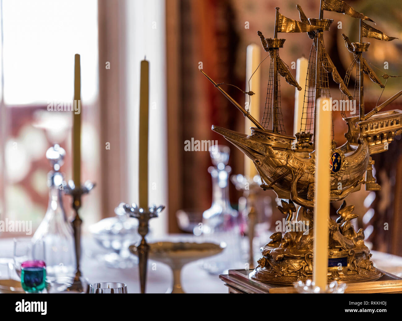 Frammento interno in pena palace. Sintra, Portogallo Foto Stock