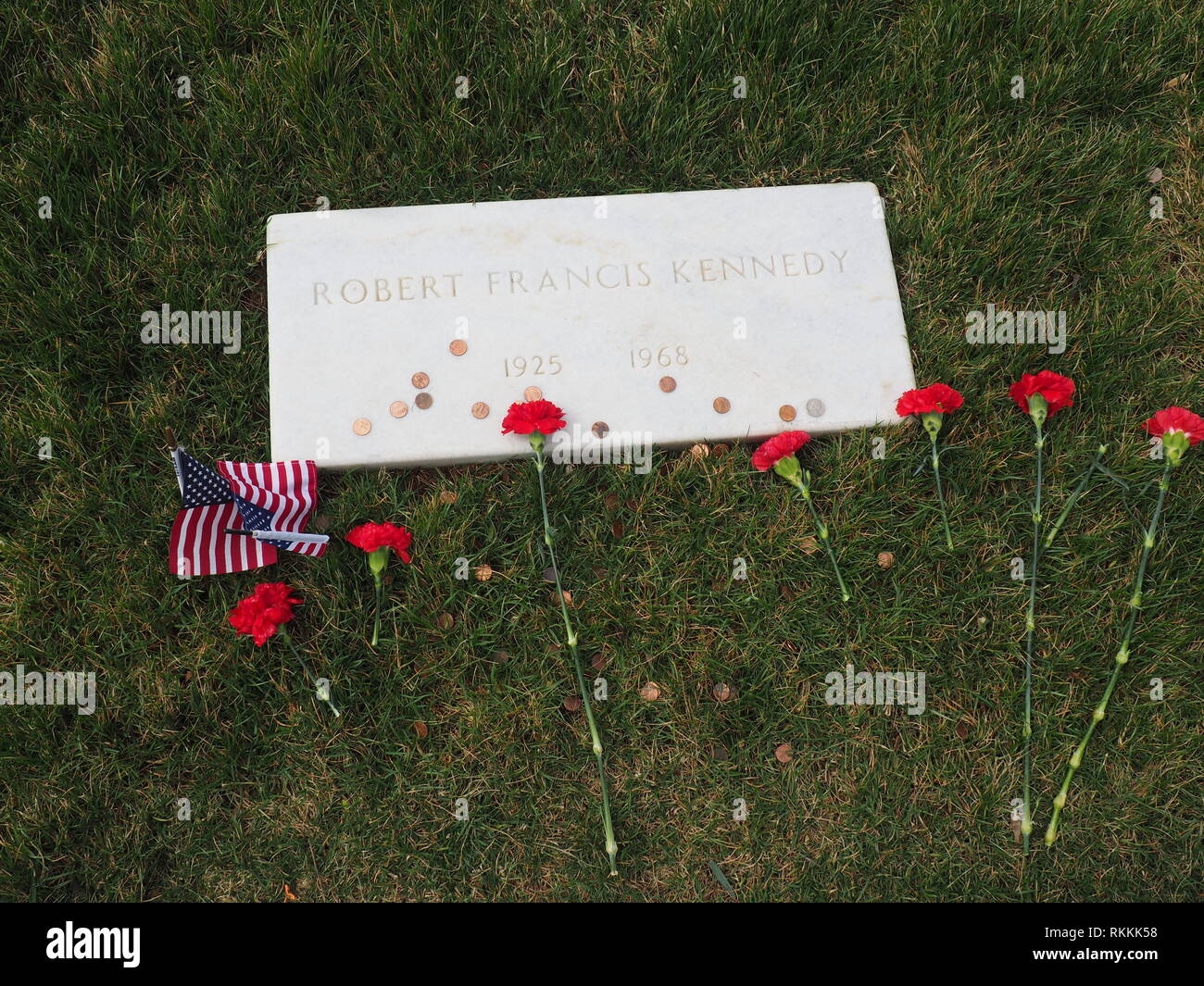 Tomba di Robert F. Kennedy nel cimitero di Arlington - Washington DC - USA Foto Stock
