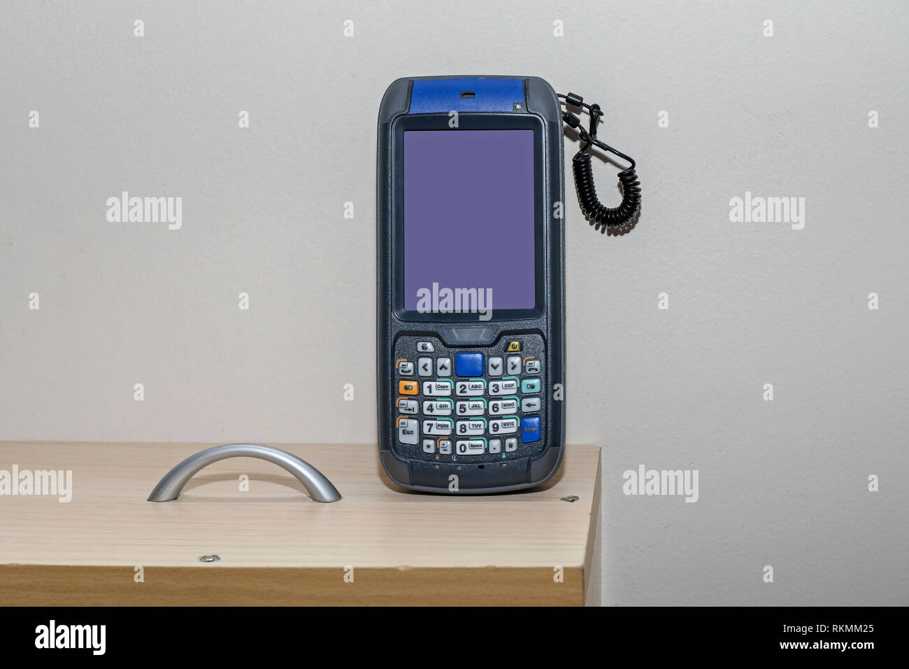 Dispositivo Scanner di codici a barre e lettore RFID portatile Dispositivo Wireless Foto Stock