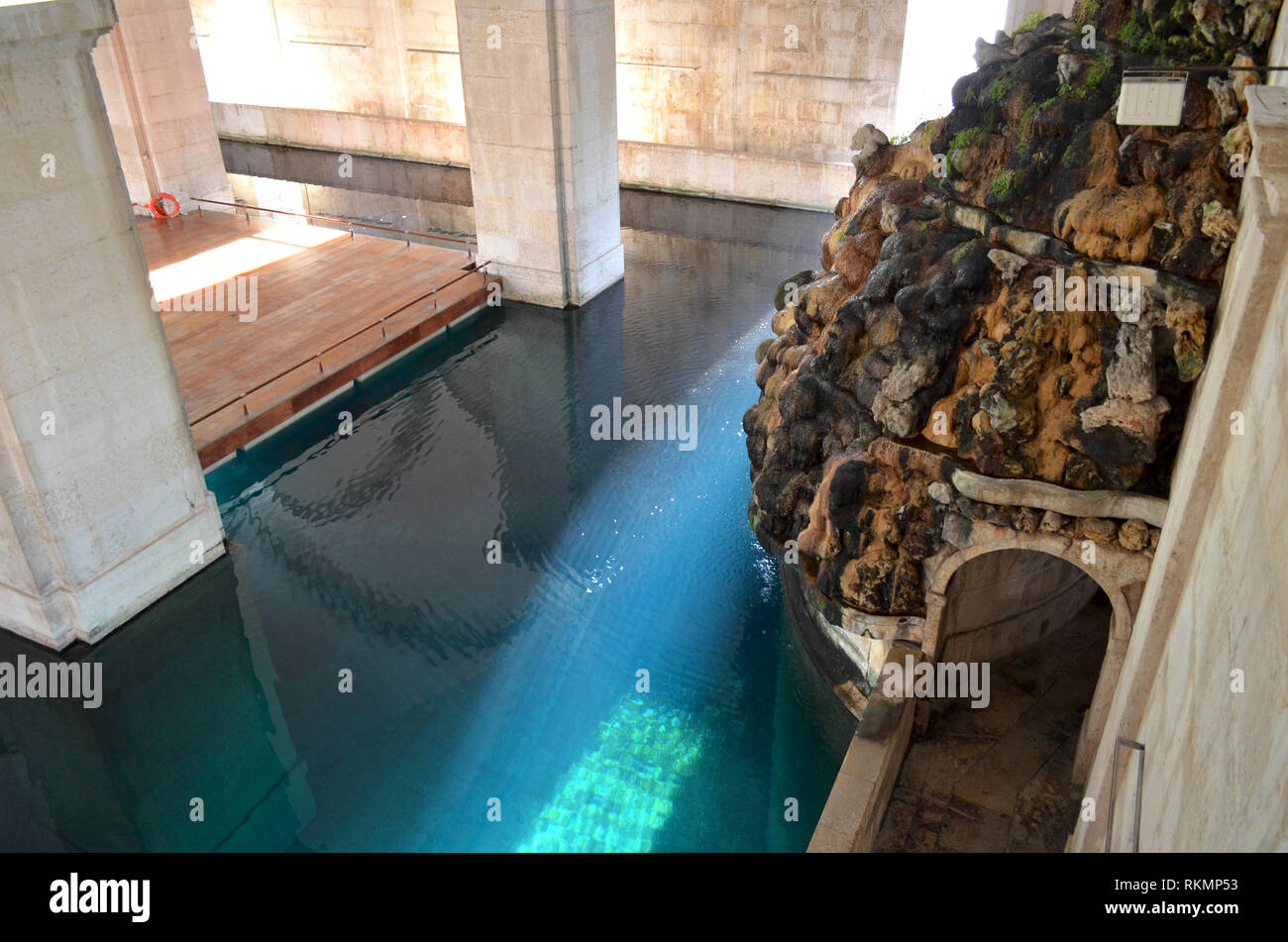 Mãe d'Àgua, un pubblico del XIX secolo serbatoio acqua a Lisbona, Portogallo, oggi trasformata in museo dell acqua Foto Stock