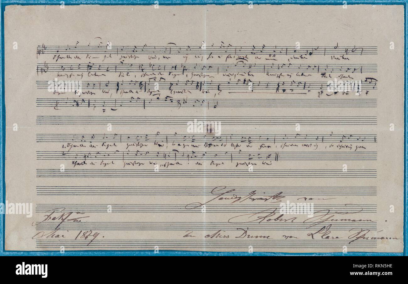 Am Bodensee titolo aggiuntivo: Gesänge, voci miste, op. 59 am Bodensee. Schumann, Robert, 1810-1856 (compositore) platina, August Graf von, 1796-1835 Foto Stock