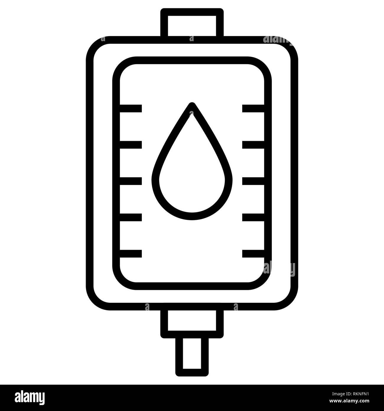 Icona del donatore, illustrazione vettoriale, Healthcare contorno Foto Stock