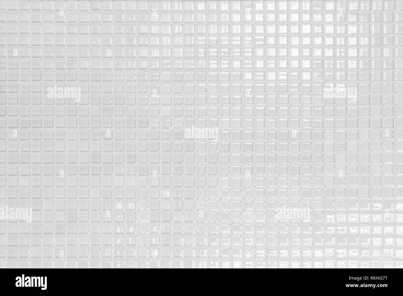 Bianco e grigio a parete in ceramica e piastrelle per pavimento abstract background. Design mosaico geometrico texture per la decorazione della camera da letto. Semplice seamless pa Foto Stock