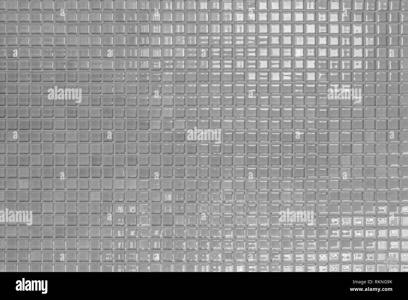 Bianco e grigio a parete in ceramica e piastrelle per pavimento abstract background. Design mosaico geometrico texture per la decorazione della camera da letto. Semplice seamless pa Foto Stock