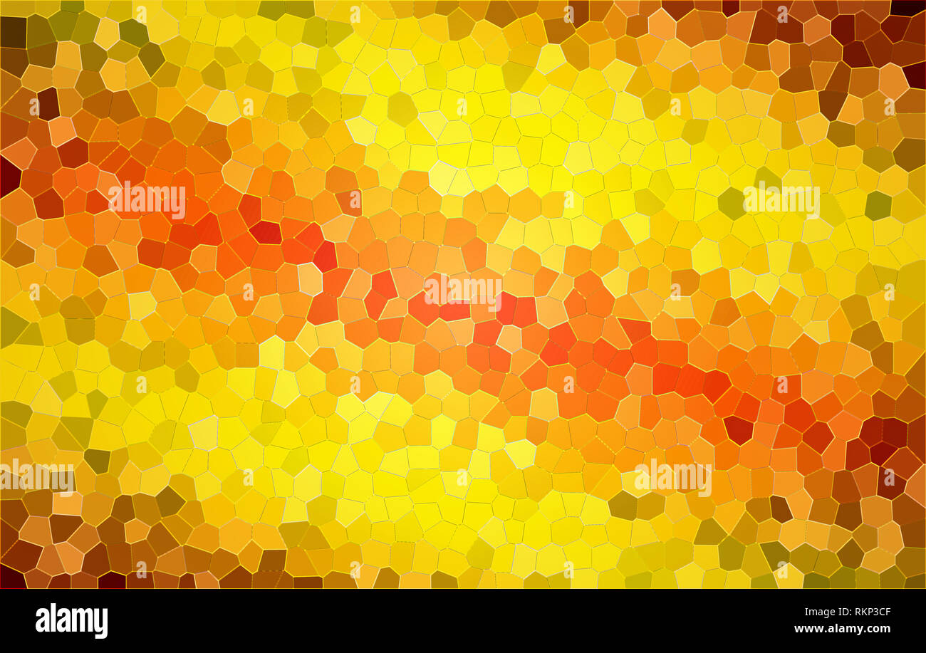 Colorate e luminose, giallo e arancione di piastrelle a mosaico sullo sfondo per la visualizzazione di festa, celebrazione, euforia, ecc. Foto Stock