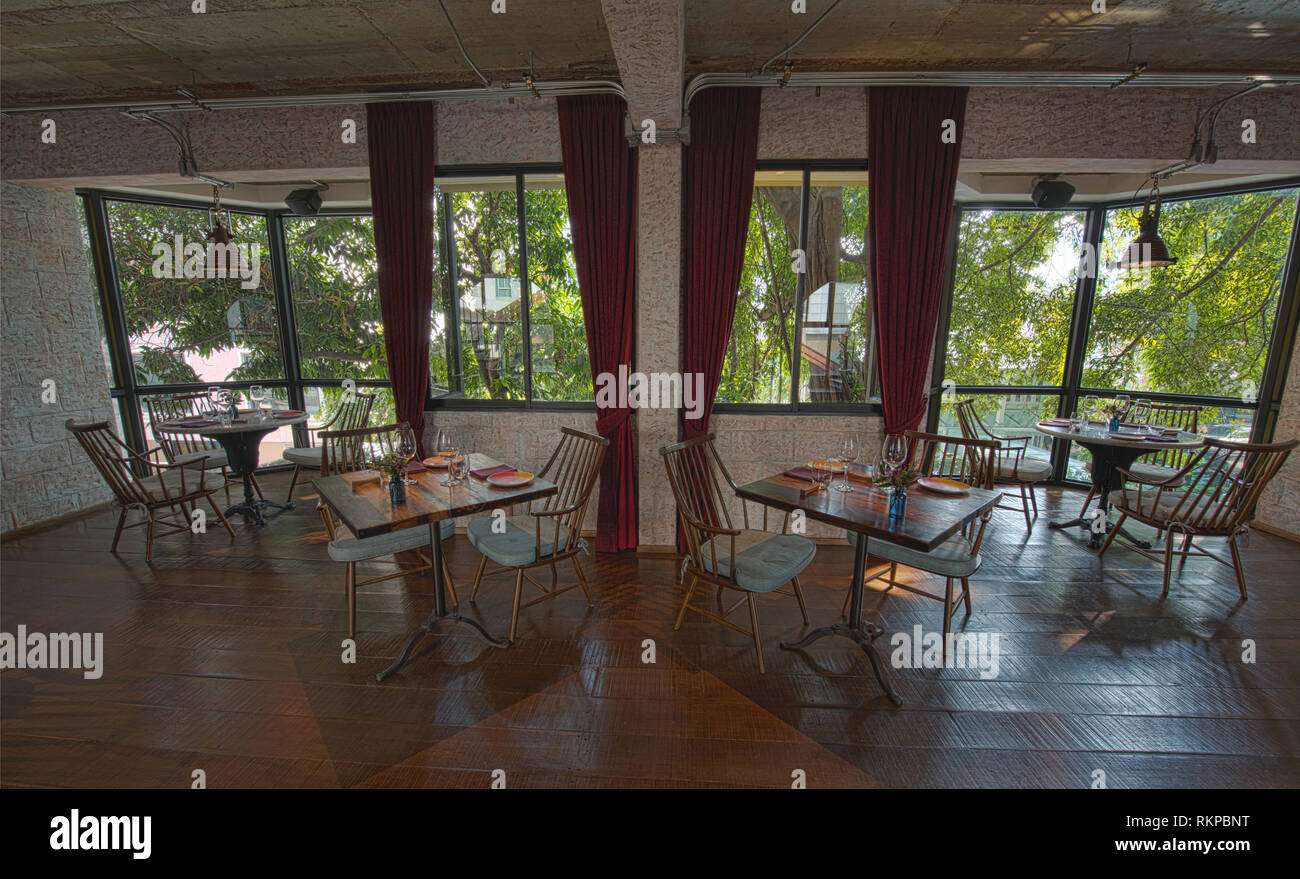 L'interno di Gaa ristorante a Bangkok, in Thailandia Foto Stock