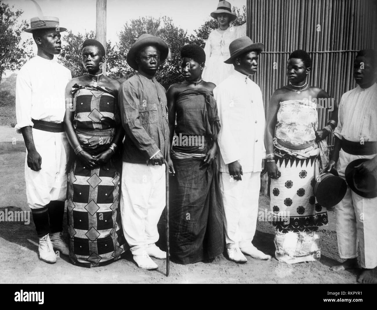 L'africa, il Congo belga di coppie congolesi, 1910 Foto Stock