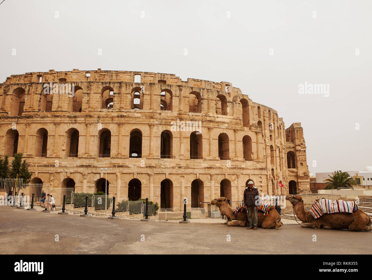 El Jem anfiteatro. El Jem Tunisia Foto Stock