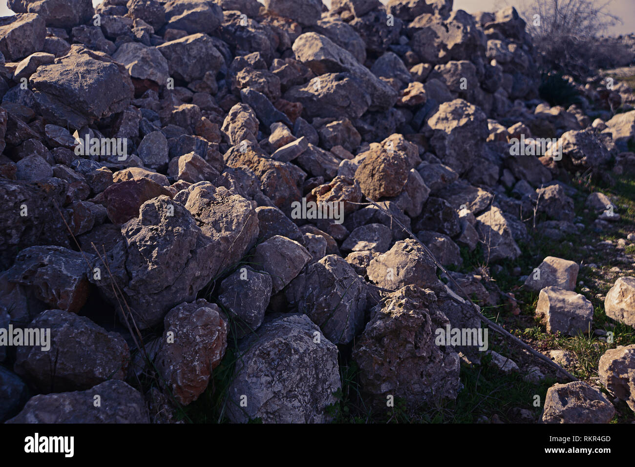 Rovine dell antica strada romana a Tarso in Turchia Foto Stock