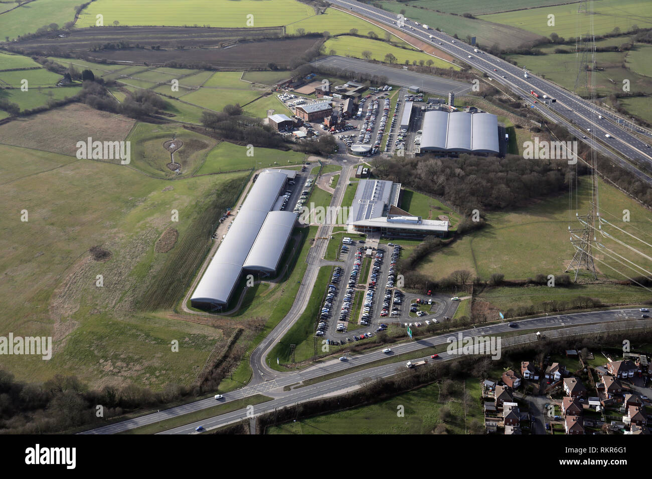 Vista aerea del West Yorkshire Police Training & Development Center a Carr Gate, Wakefield Foto Stock