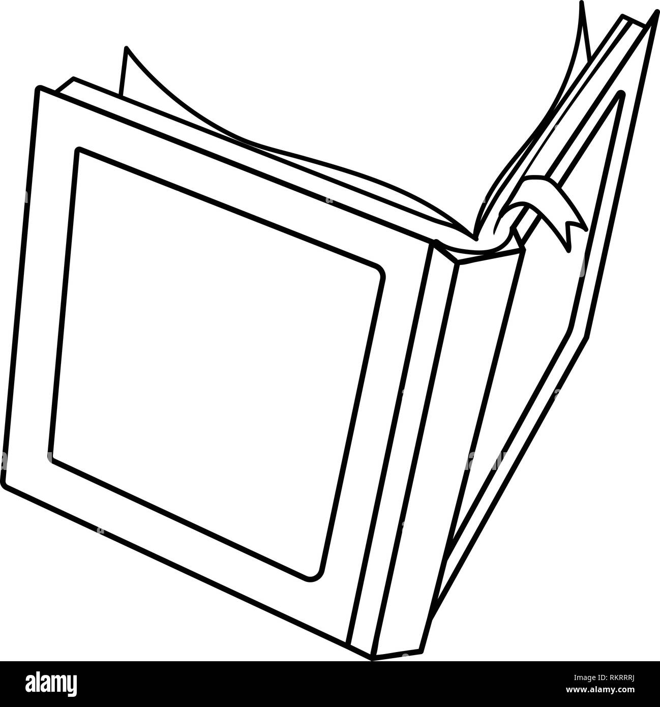 Vettore colorazione Apri pagina di libro di fiabe Illustrazione Vettoriale