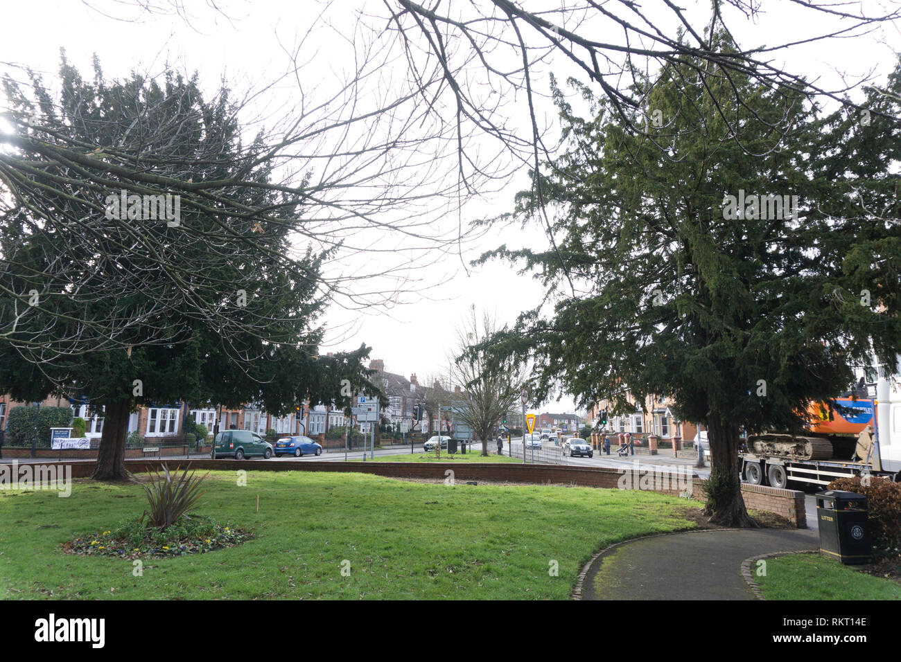 Il Firs Gardens sono visti in Stratford upon Avon dove proposta Cinese-stile pavilion è previsto per essere costruito. Il 12 febbraio 2019. Foto Stock