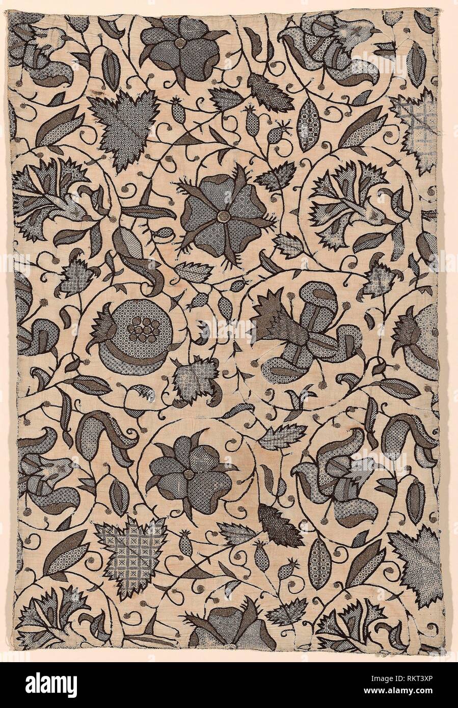 Fodera per cuscino (realizzato da una donna abito) - Elizabethan periodo,  1575/1600 - Inghilterra - Origine: Inghilterra, Data: 1575-1600, Medio:  biancheria, ad armatura a tela Foto stock - Alamy