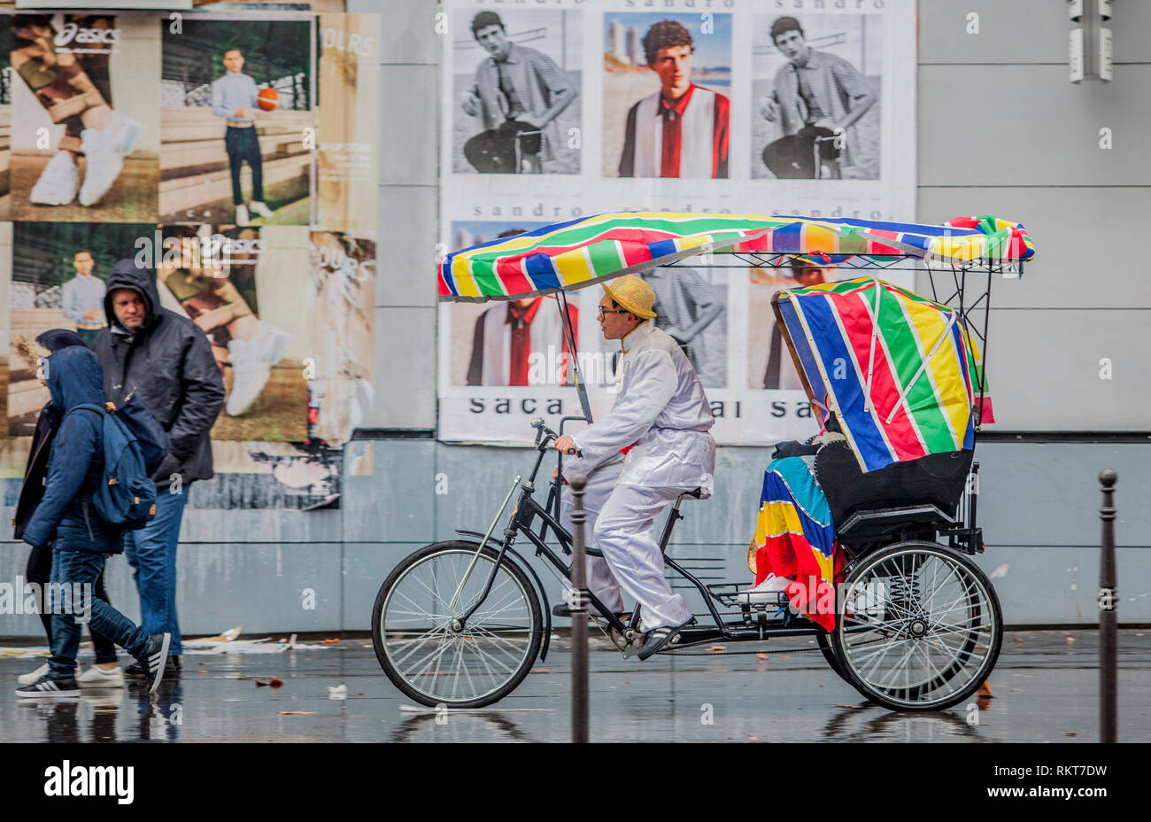 In un giorno di pioggia a Parigi Foto Stock