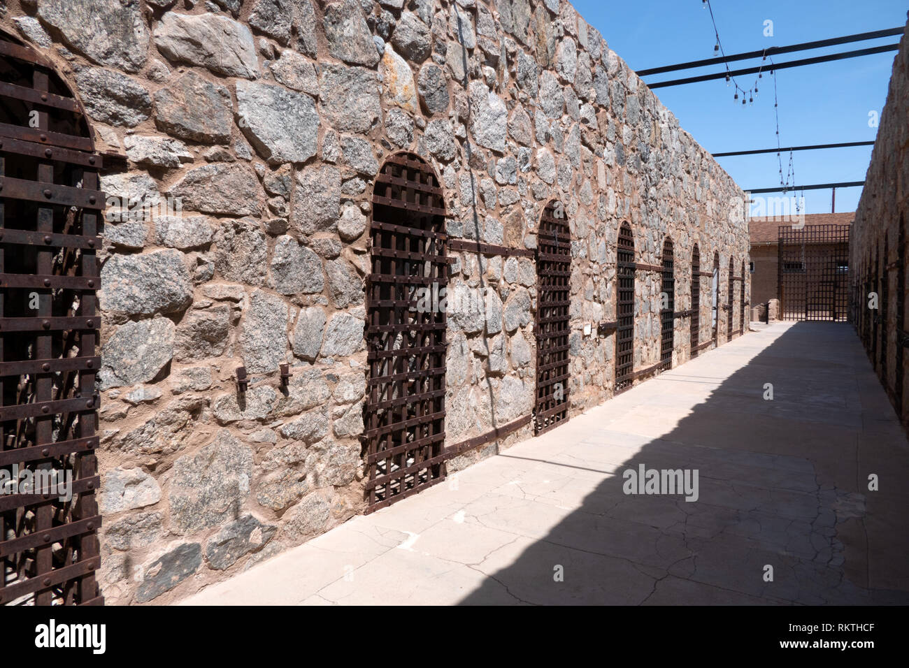 Yuma Territorial Prison State Historic Park di Yuma, Arizona, Stati Uniti d'America. Noi museo storico azionato da Arizona parchi statali. Vista di Foto Stock