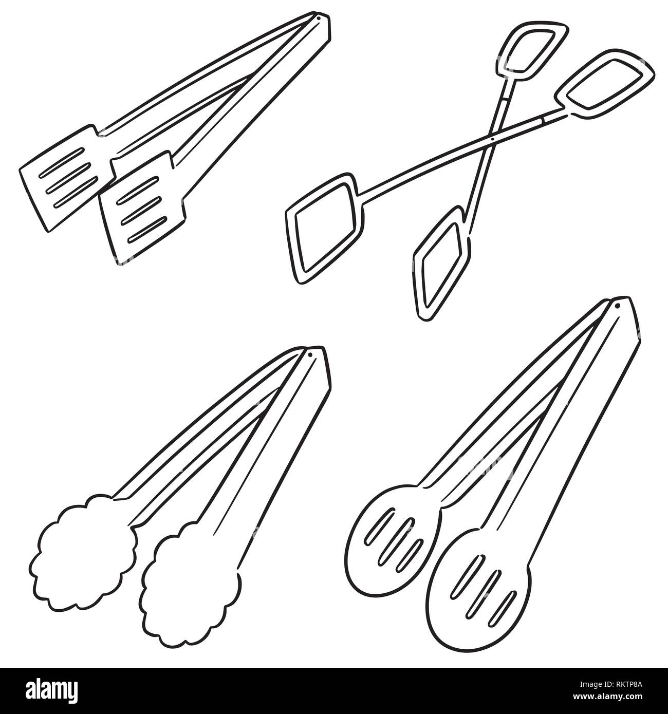 Vector set di pinze Illustrazione Vettoriale