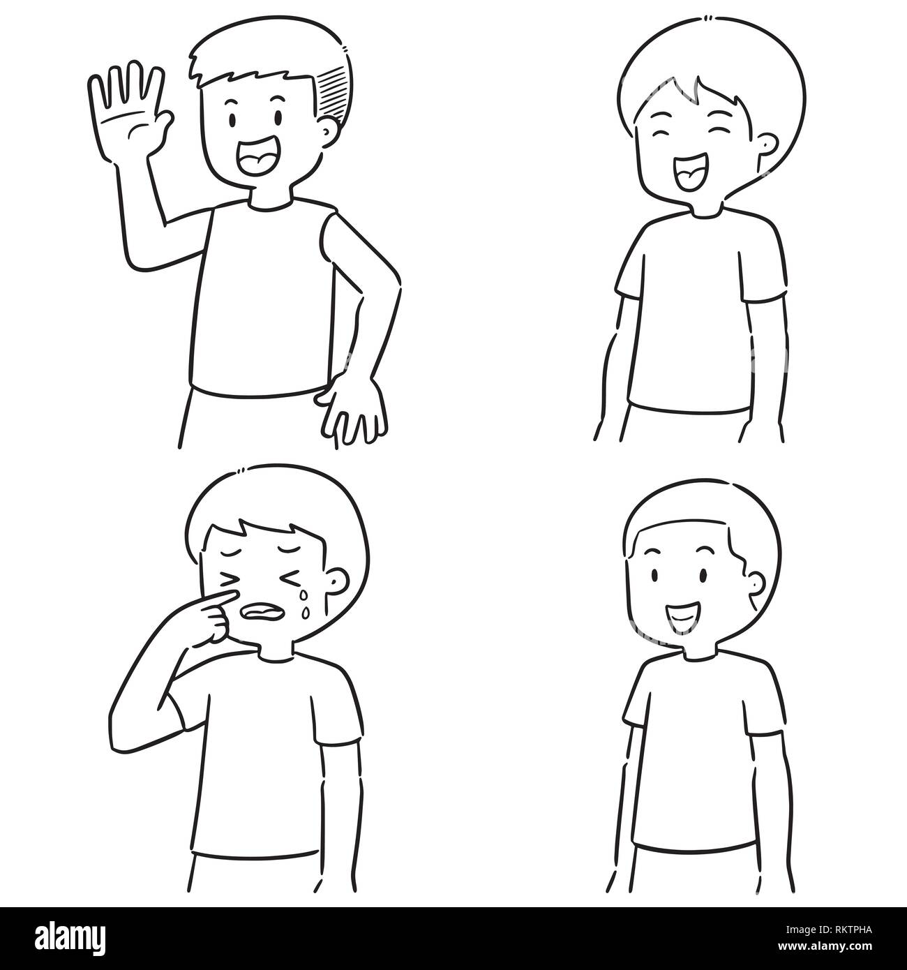 Set di vettore di uomini Illustrazione Vettoriale