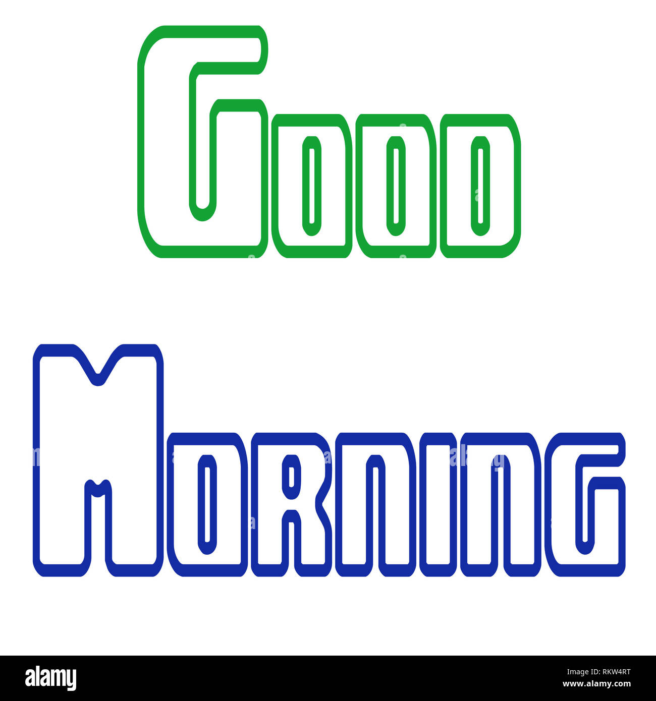 Buona mattina Auguri e saluti Foto Stock