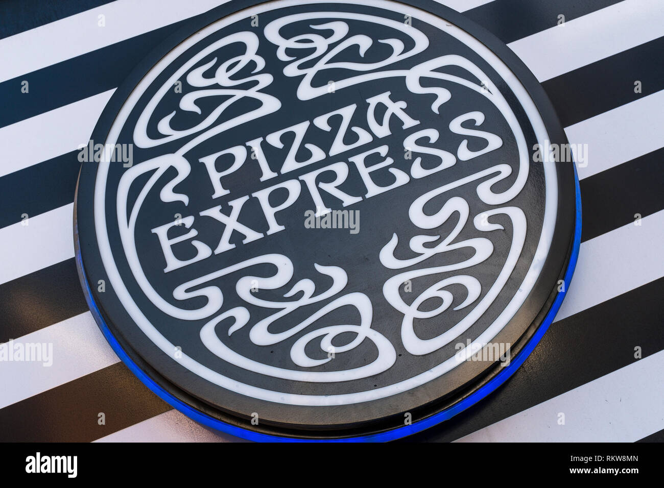 Pizza Express segno. Foto Stock