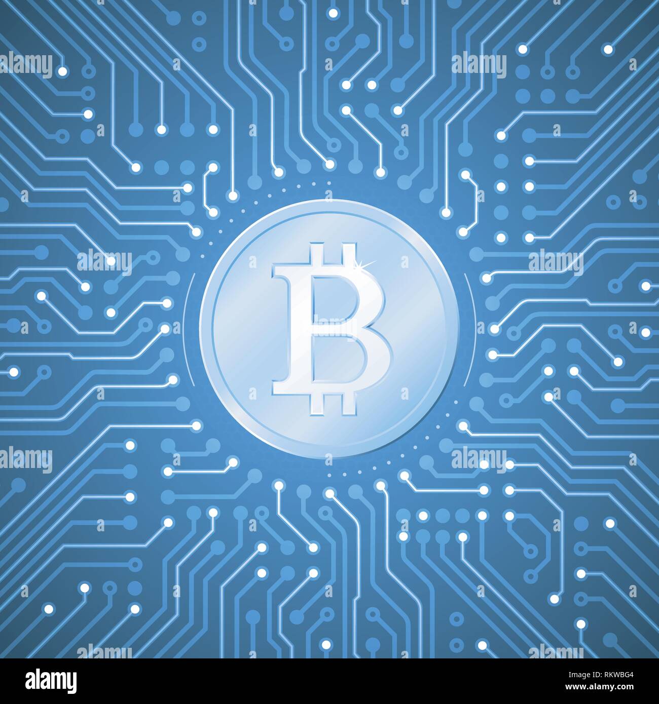 Bitcoin Crypto-Currency Illustrazione Vettoriale
