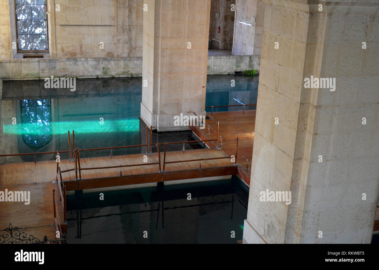 Mãe d'Àgua, un pubblico del XIX secolo serbatoio acqua a Lisbona, Portogallo, oggi trasformata in museo dell acqua Foto Stock