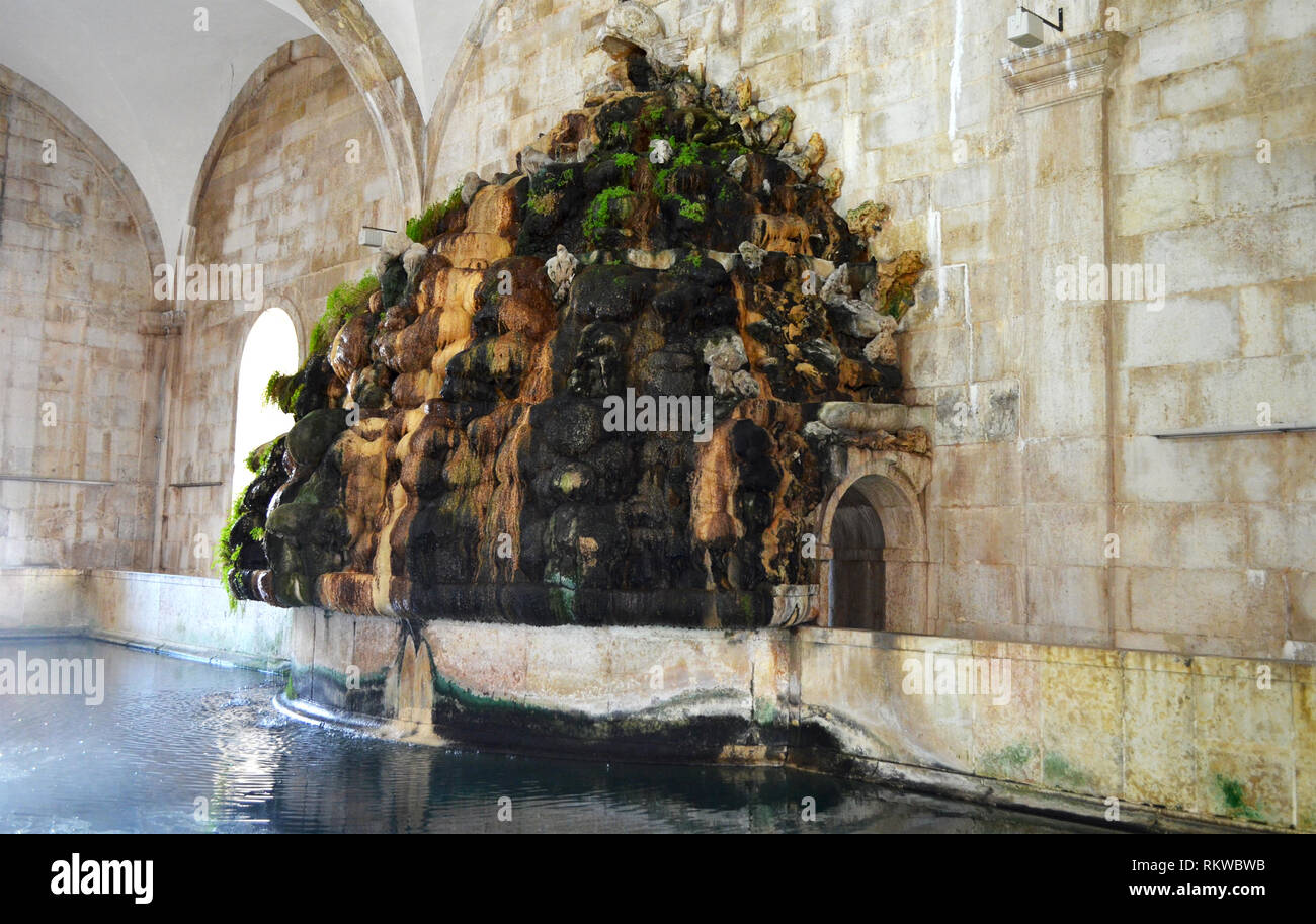 Mãe d'Àgua, un pubblico del XIX secolo serbatoio acqua a Lisbona, Portogallo, oggi trasformata in museo dell acqua Foto Stock