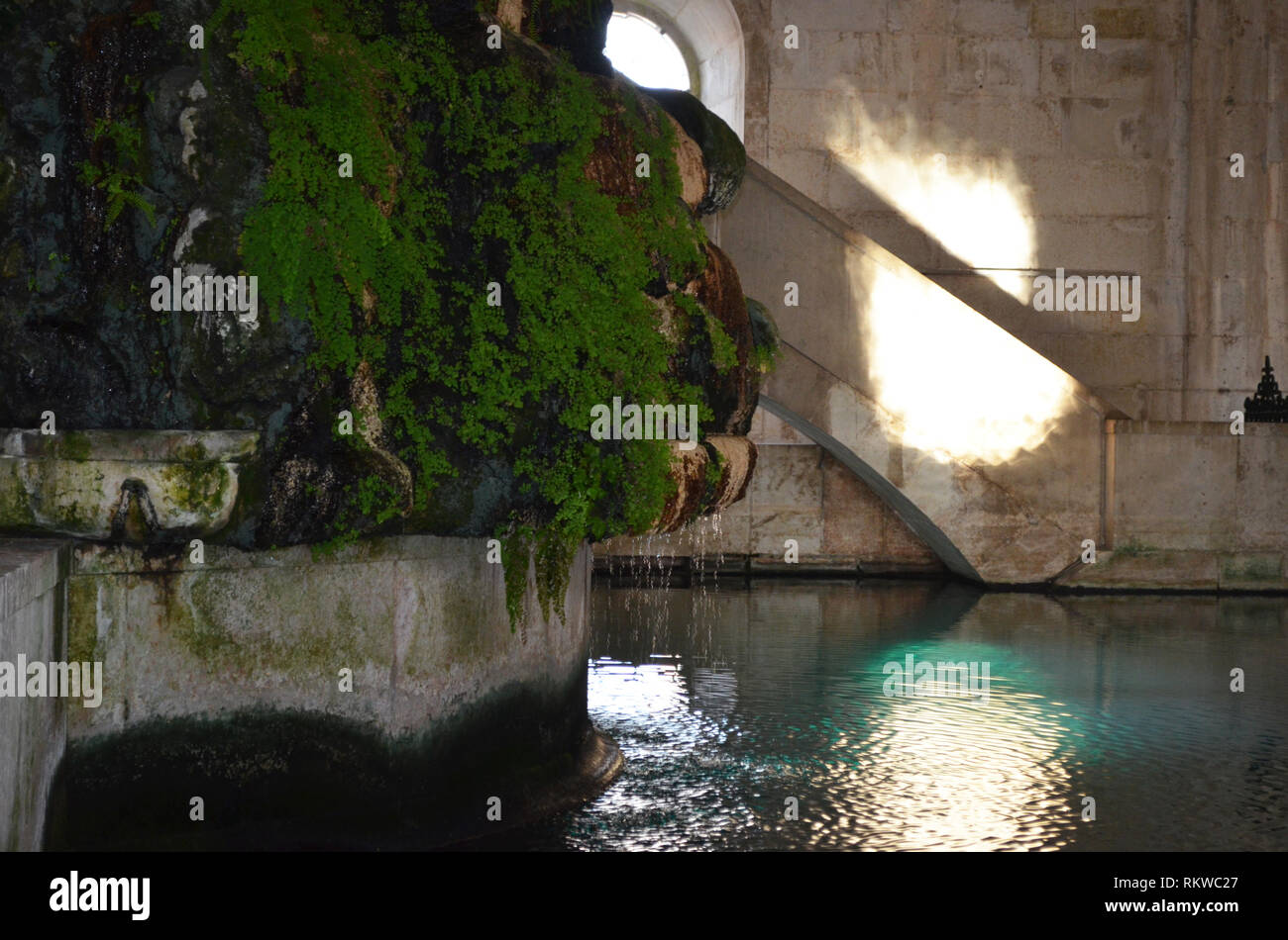 Mãe d'Àgua, un pubblico del XIX secolo serbatoio acqua a Lisbona, Portogallo, oggi trasformata in museo dell acqua Foto Stock