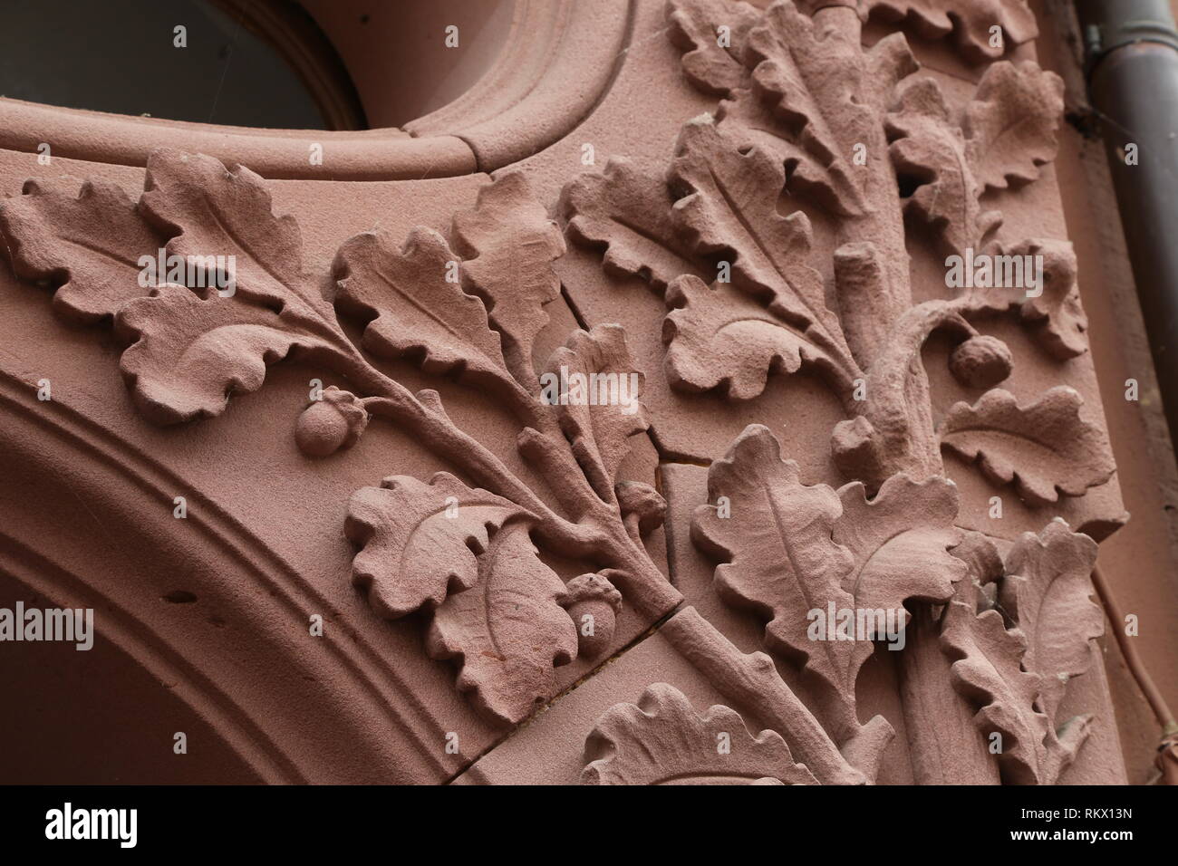 Stampaggio sulla parete della casa Foto Stock