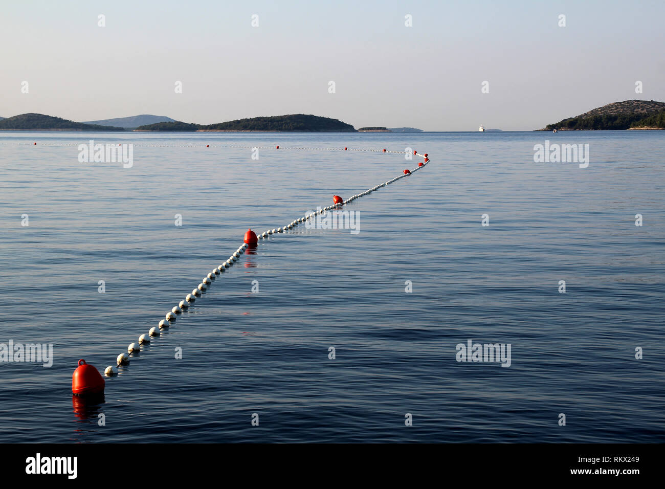 Set di boe in mare . Foto Stock