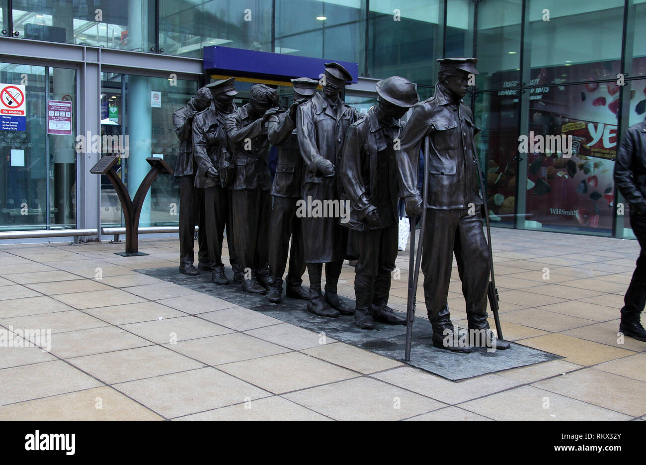 La vittoria sulla cecità artwork a Manchester Piccadilly Foto Stock