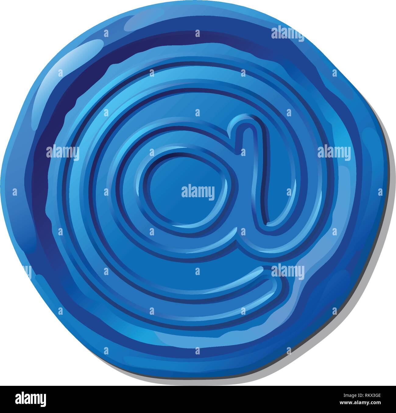 Vettore isolato vintage sigillo di cera forma del timbro Illustrazione Vettoriale