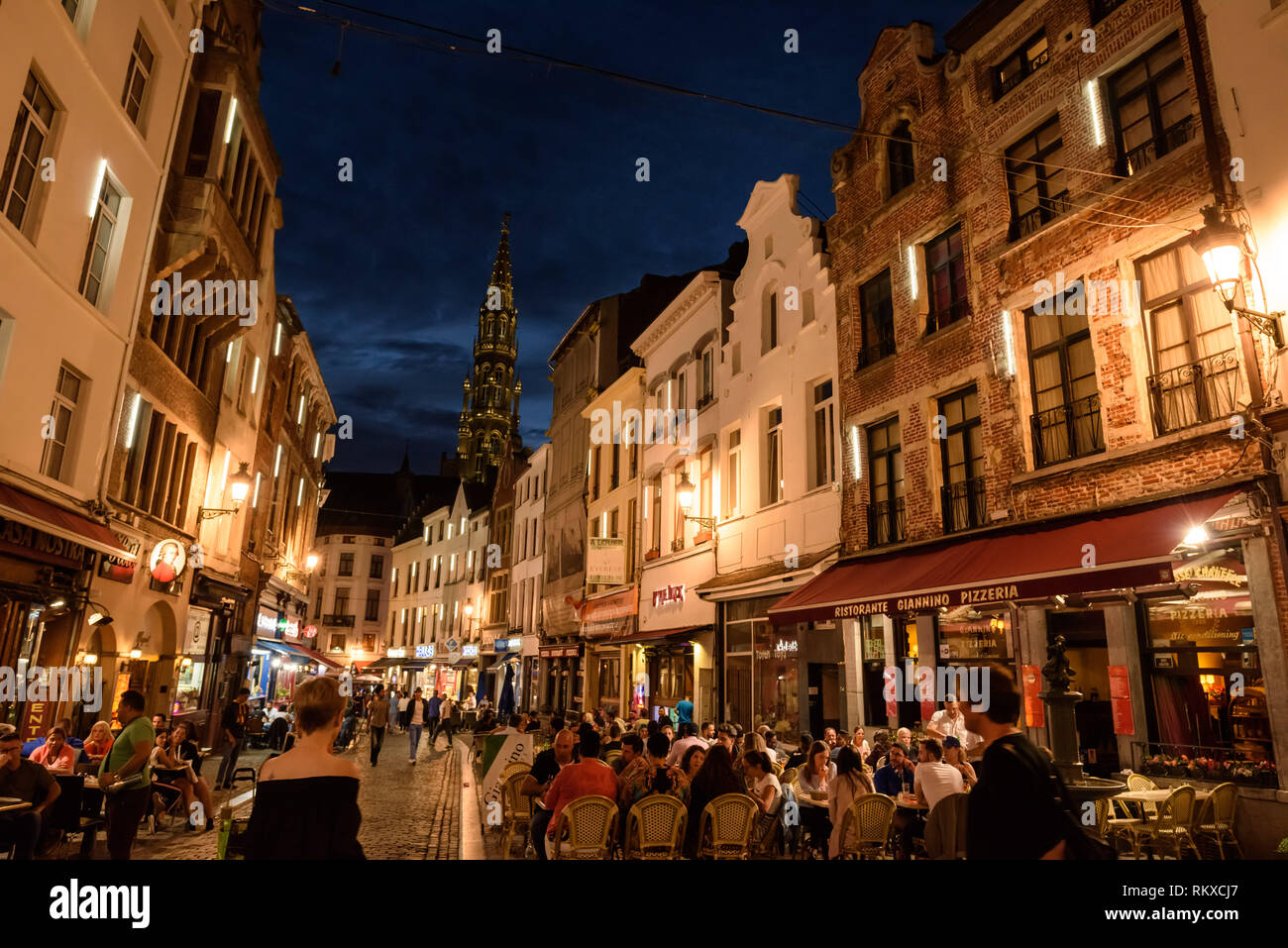 Brüssel, Rue du Marche aux Fromages - Bruxelles, Rue du Marche aux Fromages (Bruxelles, Brussel) Foto Stock