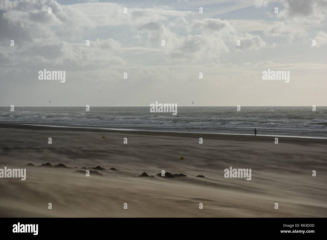 Belgien, Oostende, Strand - Belgio, Oostende, Spiaggia Foto Stock