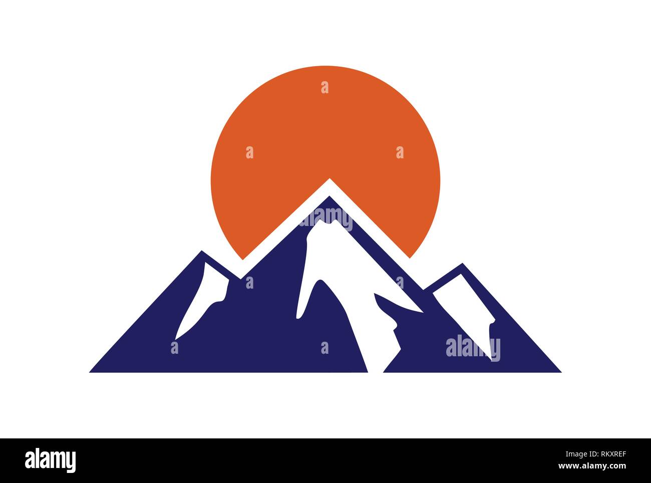 vettore icona logo astratto montagna Illustrazione Vettoriale