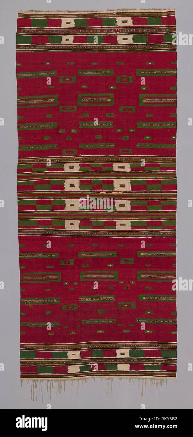 Tenda o appendere Coverlet (Djerbi) - metà/fine del XIX secolo -  eventualmente Laghouat, Algeria - Origine: Algeria, Data: 1850-1900, media:  lana, strisce di Foto stock - Alamy
