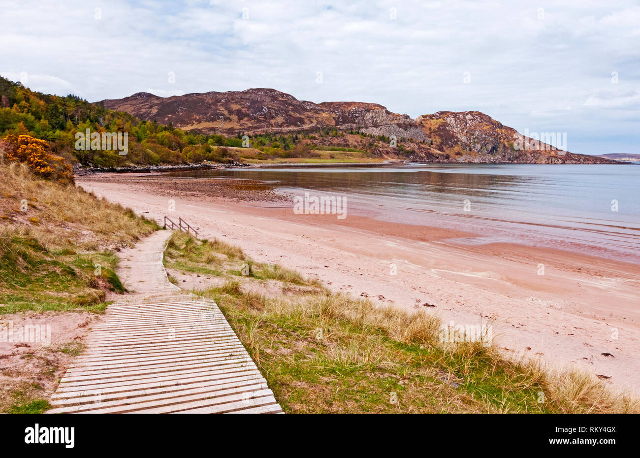 Gruinard la spiaggia e la baia, Scozia Foto Stock