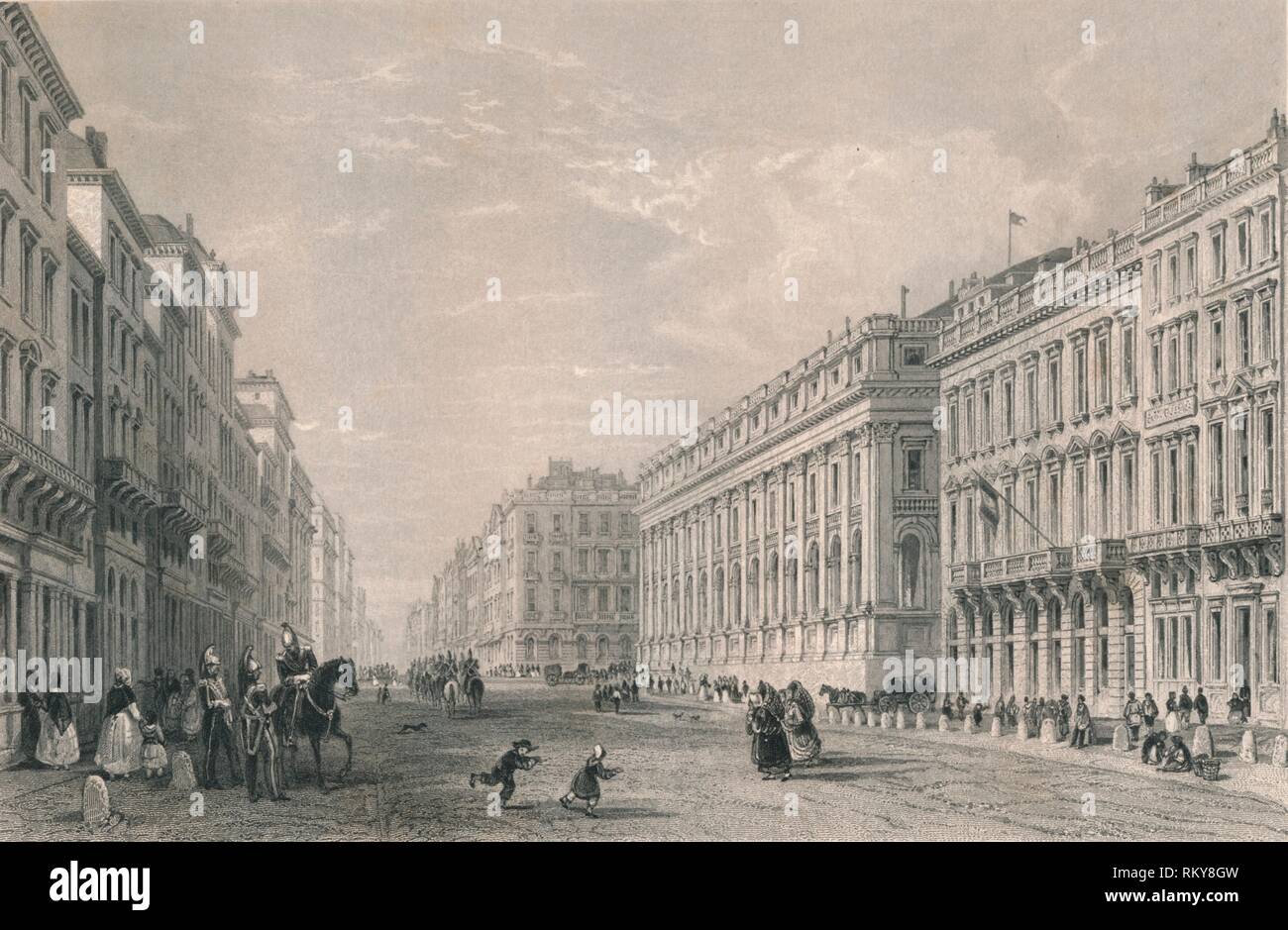 'Rue du Chapeau Rouge, Bordeaux", a metà del XIX secolo. Creatore: Henry Adlard. Foto Stock