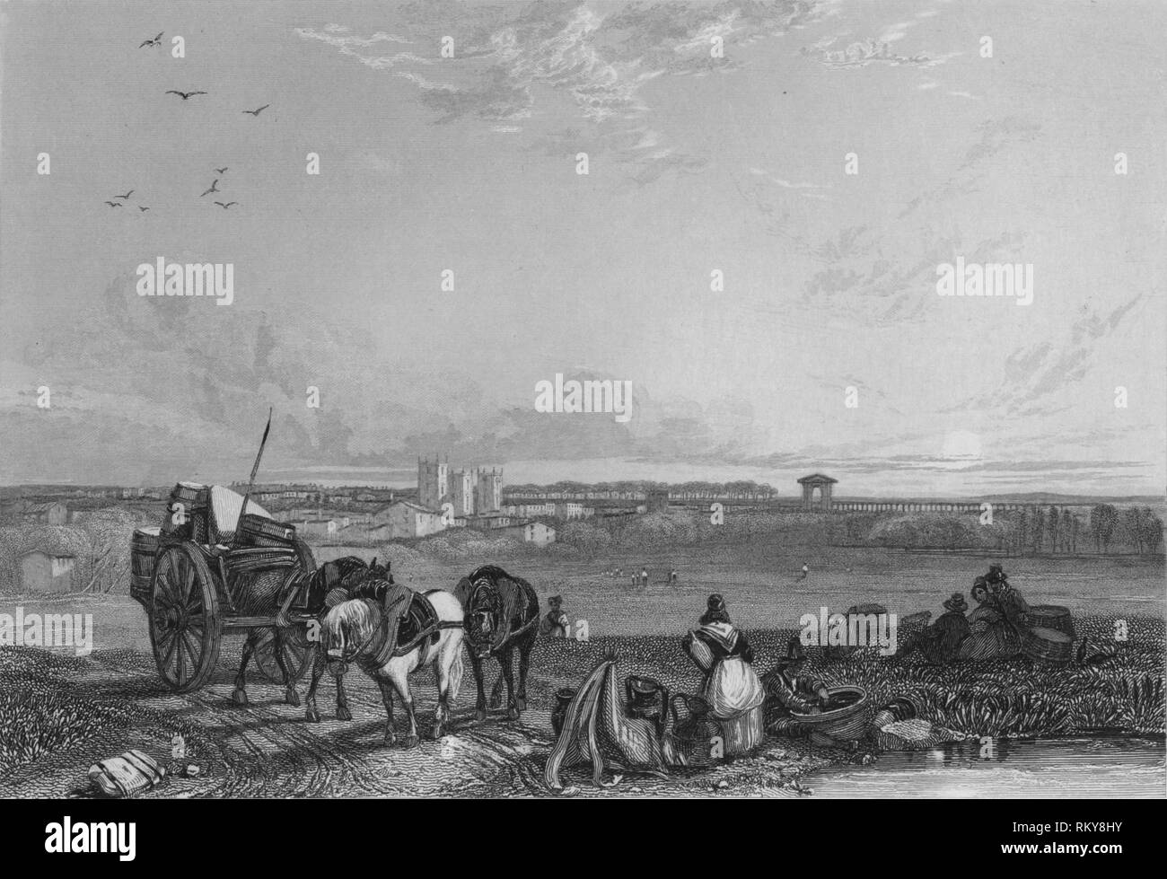 'Montpelier, Francia", 1838. Autore: James Tibbitts Willmore. Foto Stock