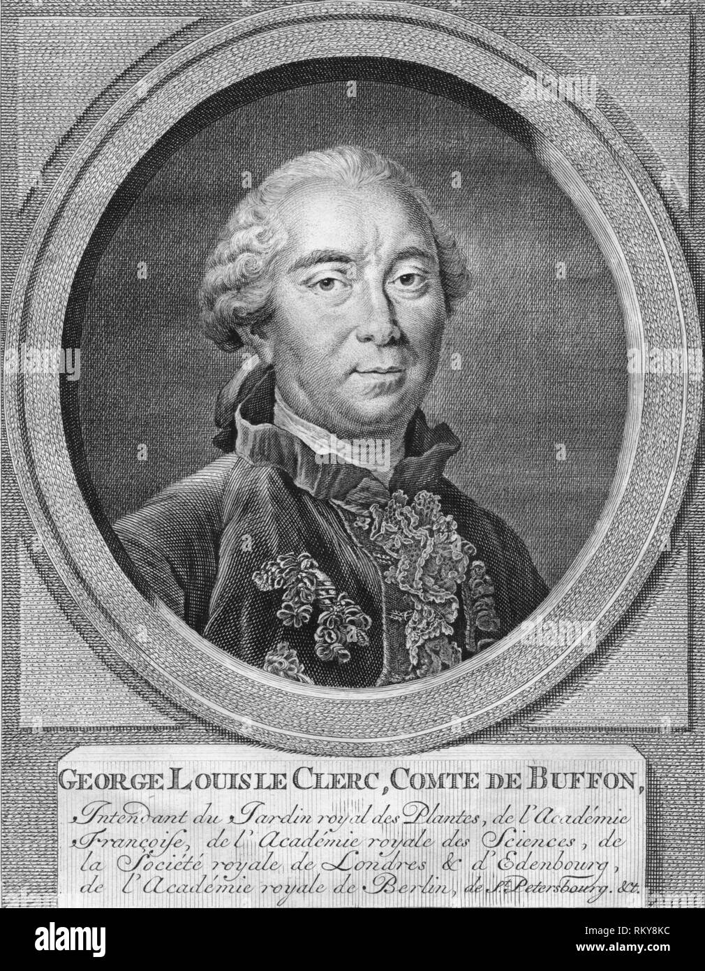 'George Louis Le Clerc, Comte de Buffon', 1774. Creatore: Jacobus Houbraken. Foto Stock