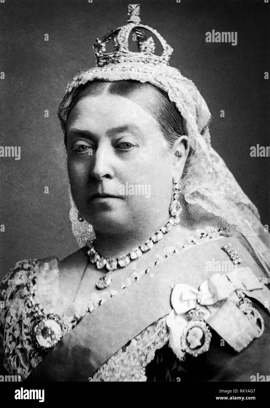 La regina Victoria, 1819-1901, ritratto da Alexander Bassano, 1882 Foto Stock
