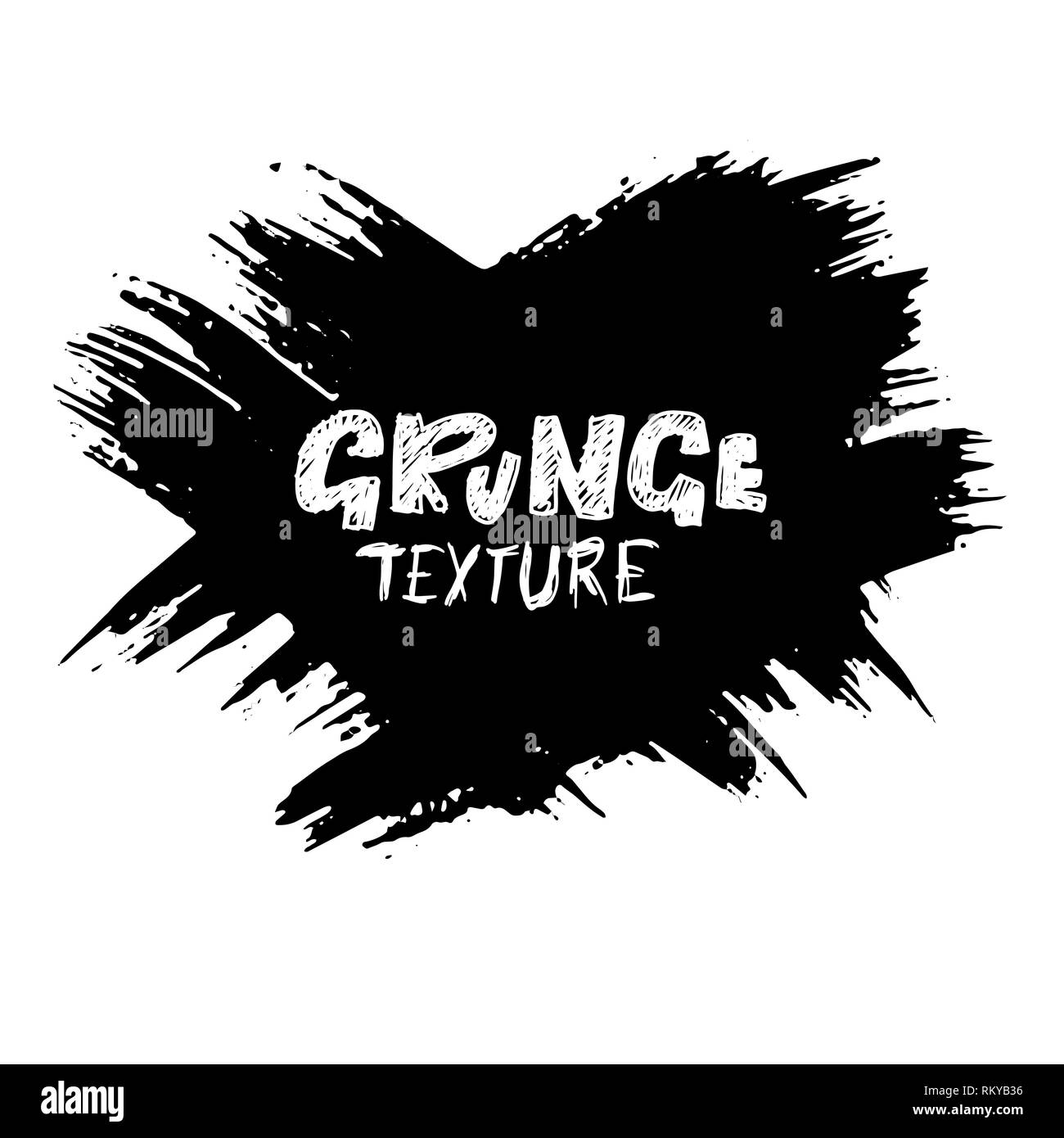 Vettore inchiostro asciutto tratto di pennello. Illustrazione Vettoriale. Grunge disegnati a mano texture acquerello. Spazio per il testo. Illustrazione Vettoriale